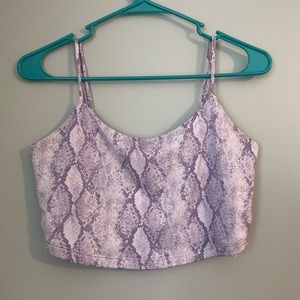 Purple Snake Print Forever21 crop tank top
